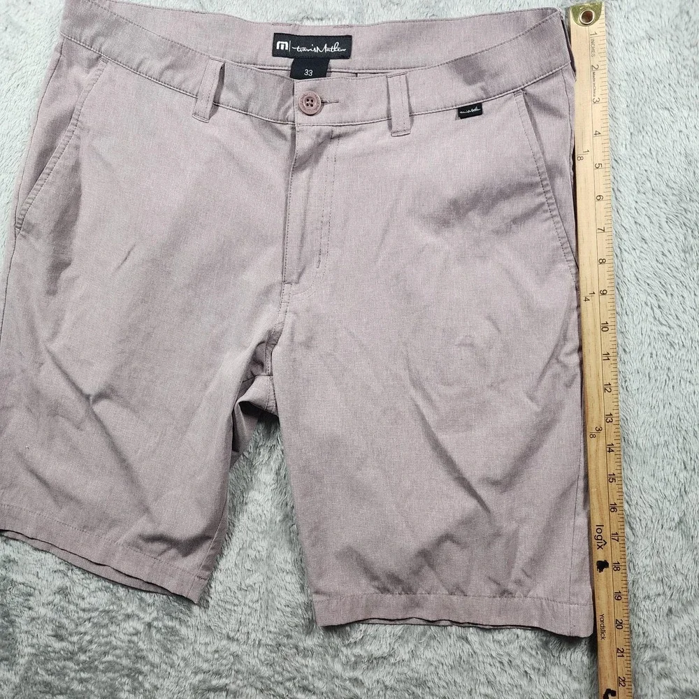 Travis Mathew Shorts‎ Mens 33 Pink Stretch Chino Golf Performance Casual Summer
